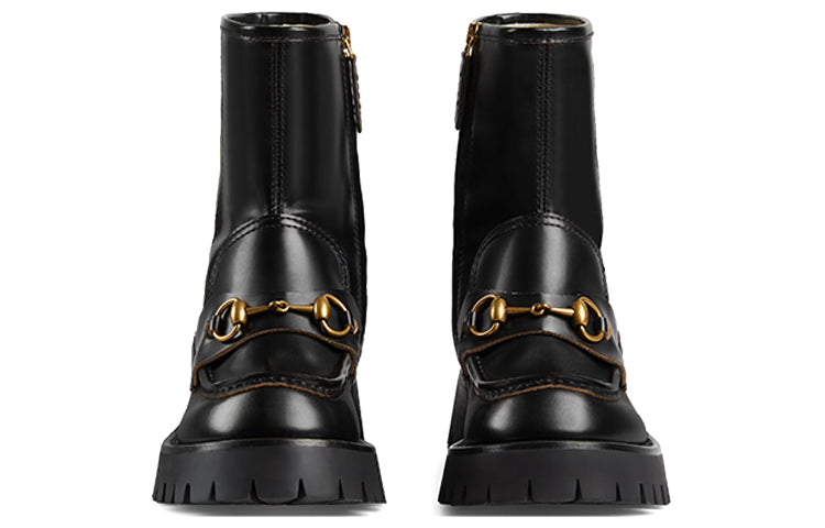 (WMNS) Gucci Horsebit-Embellished Ankle Boots 'Black' 643900-DS800-1000