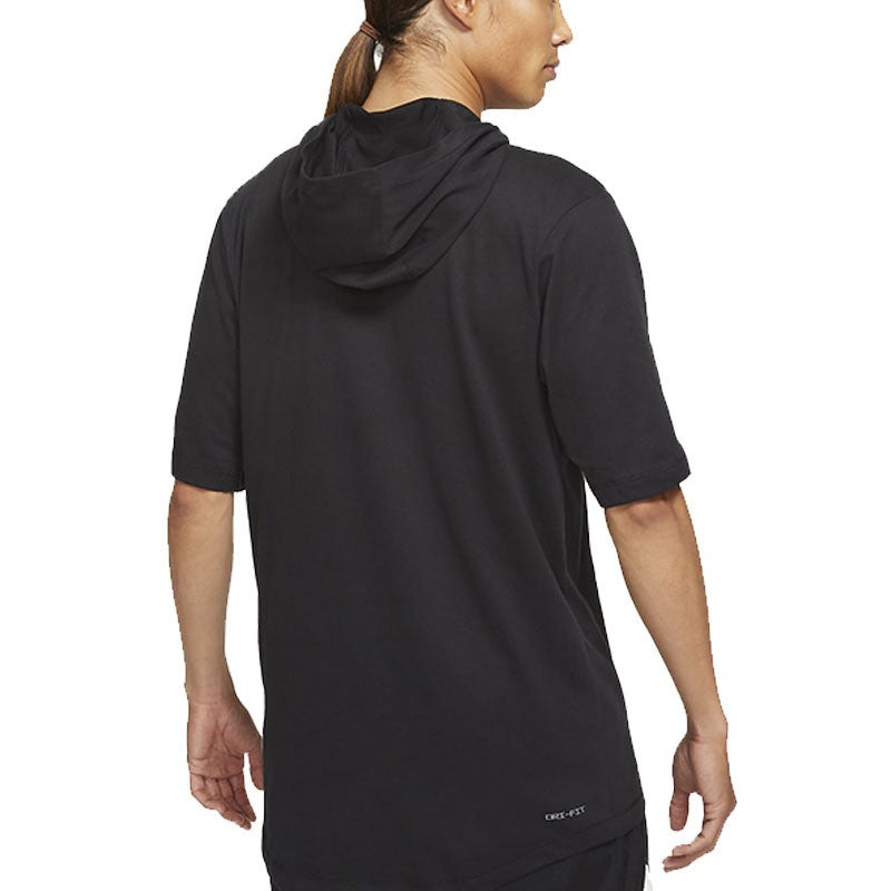 Air Jordan Athleisure Casual Sports Solid Color Hooded Short Sleeve T-Shirt 'Black'  DA9872-010