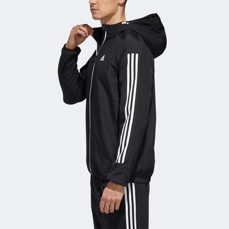 adidas Must Haves 3-Stripes Windbreaker - Black GF3962