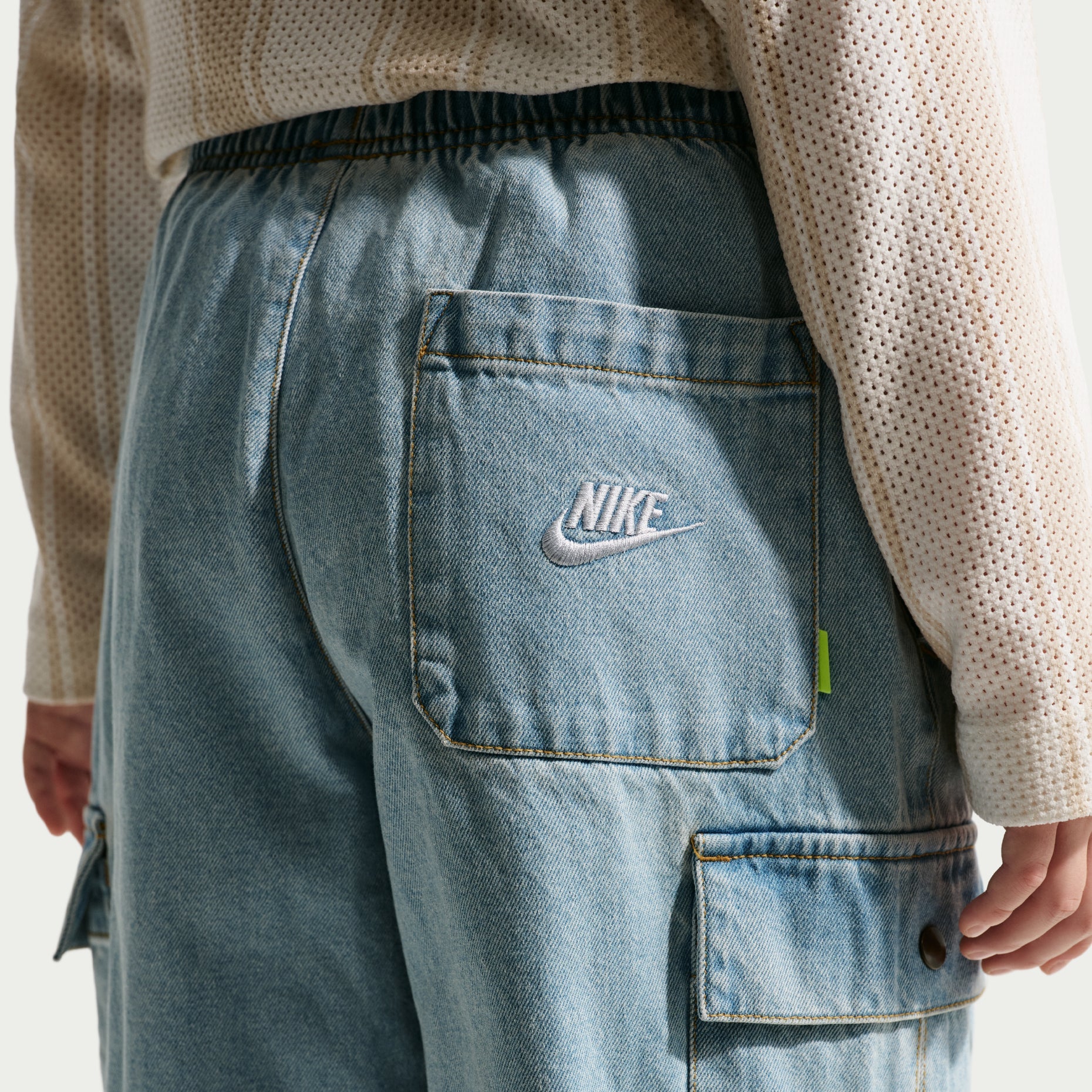 (GS) Nike Sportswear Collection Windrunner Denim Cargo Pants 'Light Armory Blue' IO0197-440