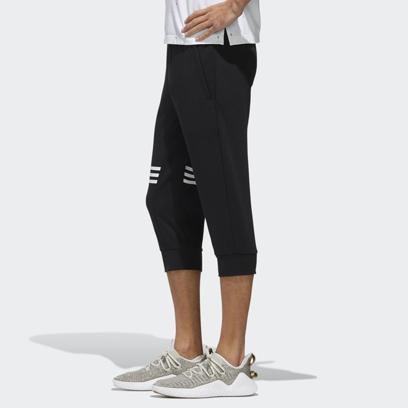 Men's adidas Ai Pnt 3 Dk Sports Running Stripe 3/ Knit Long Pants/Trousers Black DY8726