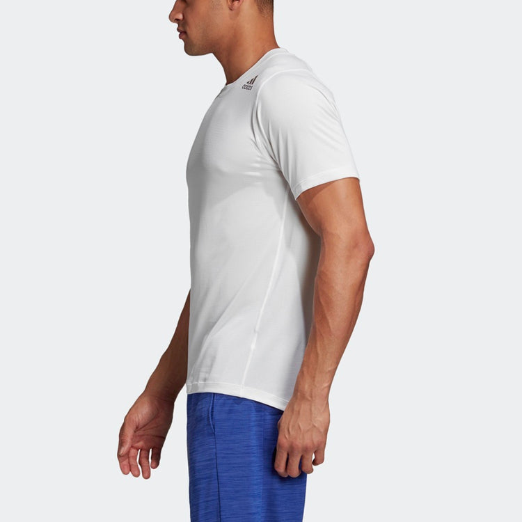 adidas Sports Training Pullover Round Neck Short Sleeve White DX0792