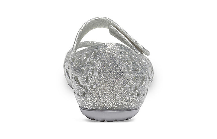(PS) Crocs Isabella Flower Flat 'Silver' 205461-040