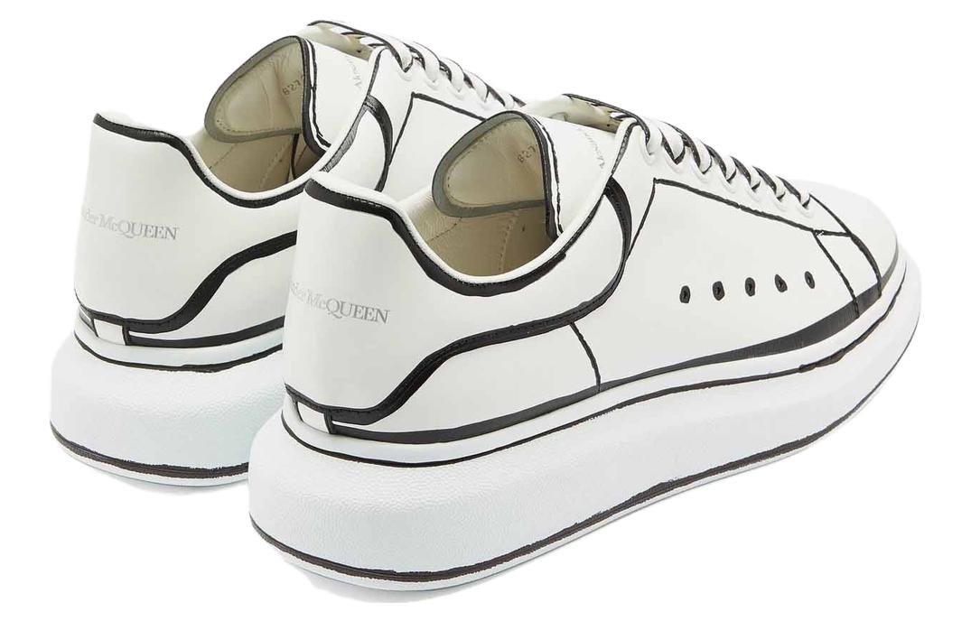Alexander McQueen Oversized Sneaker 'White Black Outline' 627867WHYBI9061