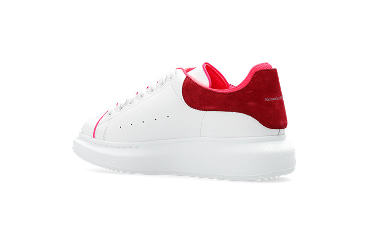 (WMNS) Alexander McQueen Oversized Sneaker 'White Velvet Fuchia' 755621WIDJZ8709