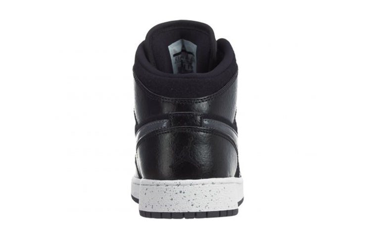 (GS) Air Jordan 1 Mid Premium 'Black Dark Grey' 852548-002
