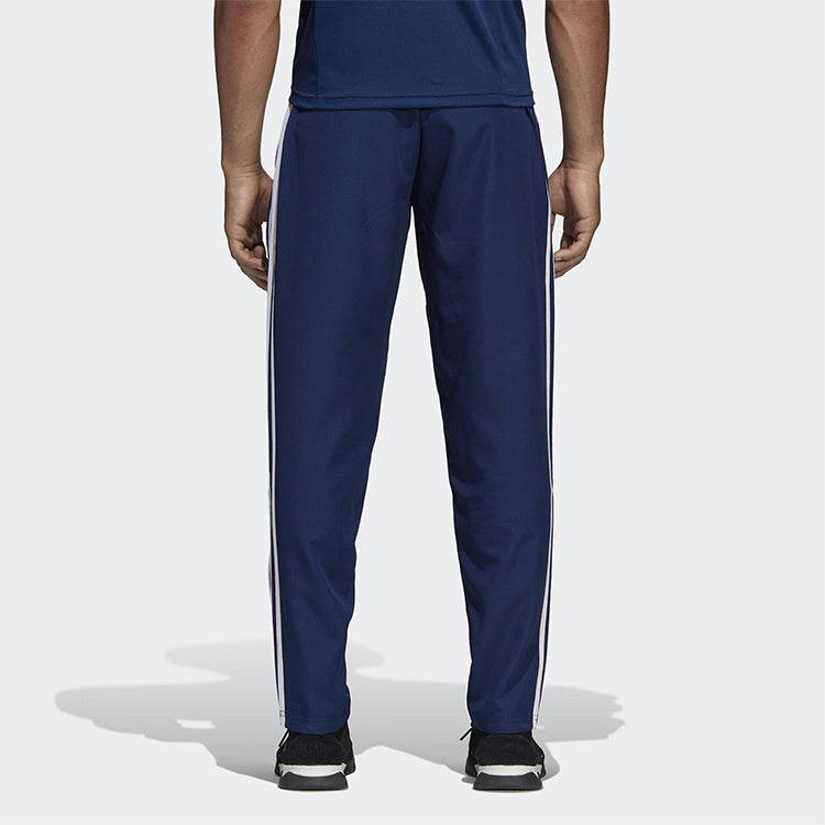 adidas Soccer/Football Training Stripe Casual Straight Woven Sports Long Pants Blue DT5180