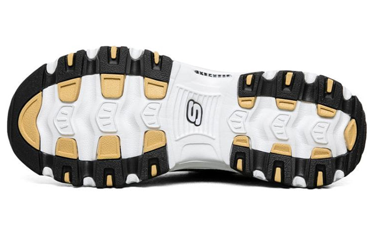 (WMNS) Skechers D lites 1.0 Black/White/Golden 13091-BKGD