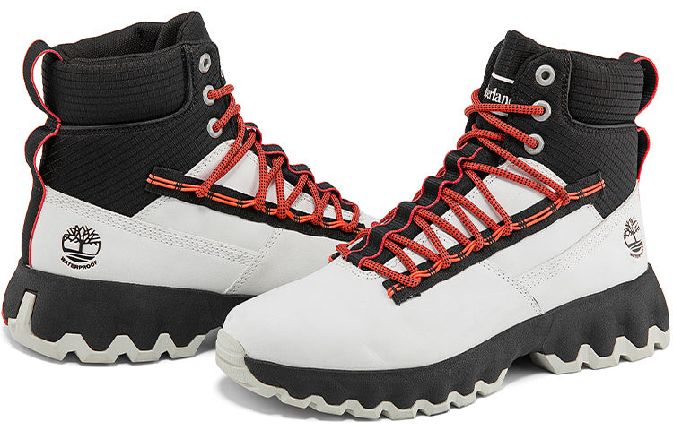 Timberland Greenstride Edge Waterproof Wide Fit Boots 'White Nubuck' A2KSSW