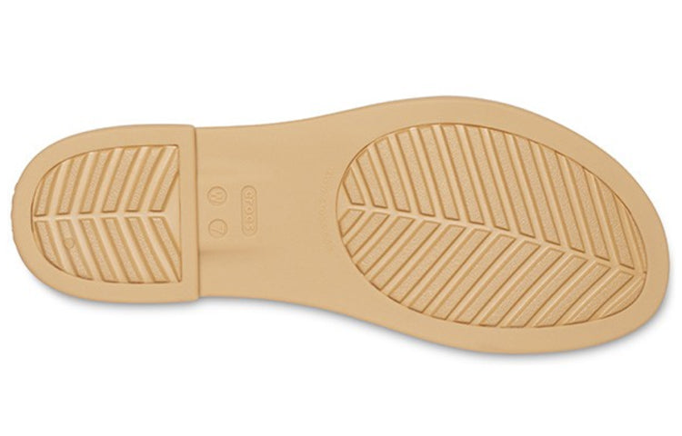 (WMNS) Crocs Tulum Flat Sandals 'Black' 206109-00W