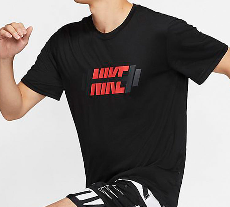 Nike Dri-FIT Legend Logo Printing Short Sleeve Black CT6471-010