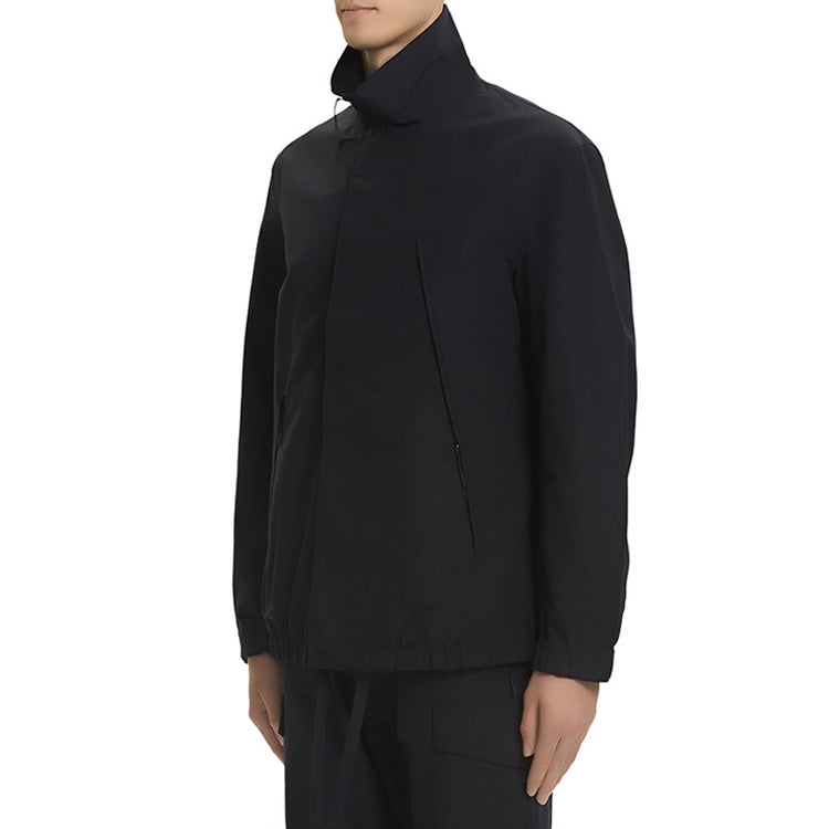 Men's Y-3 Loose Stand Collar Casual Zipper Jacket Black GK4561