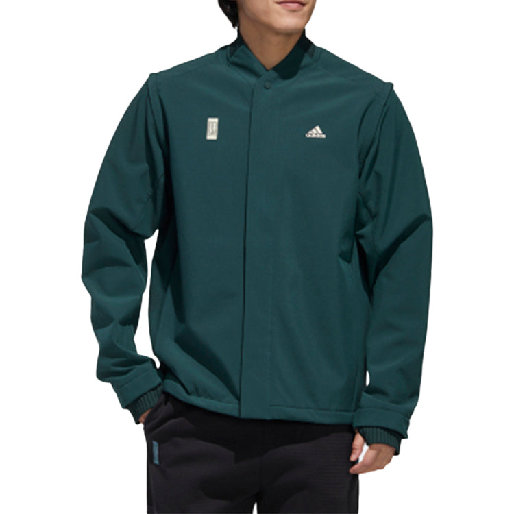 adidas Wj Jkt Warm Removable Long Sleeved Sports Jacket Men's Green GM4468