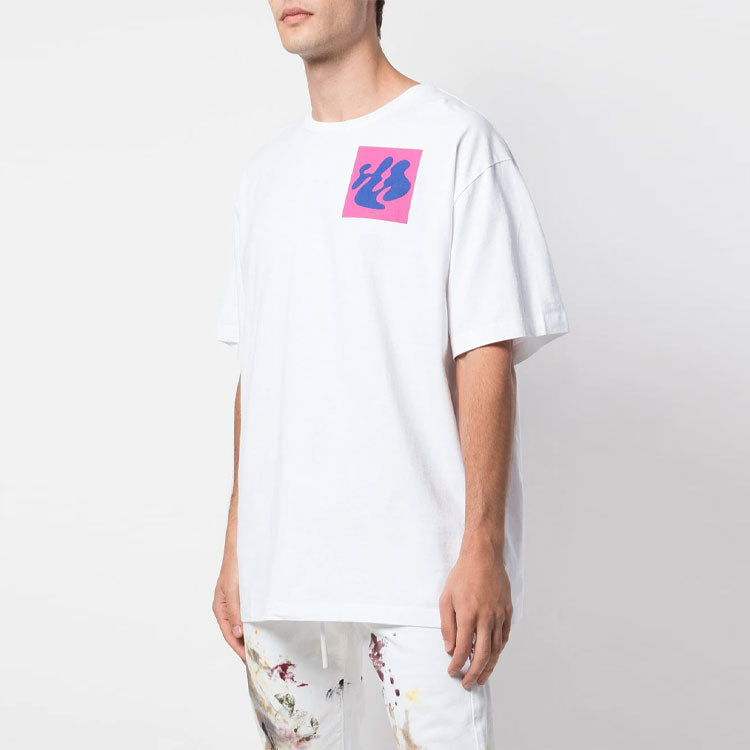 Off-White FW19 Shape Of Oversized Printing Short-Sleeve Tee Men White OMAA038F191850150188