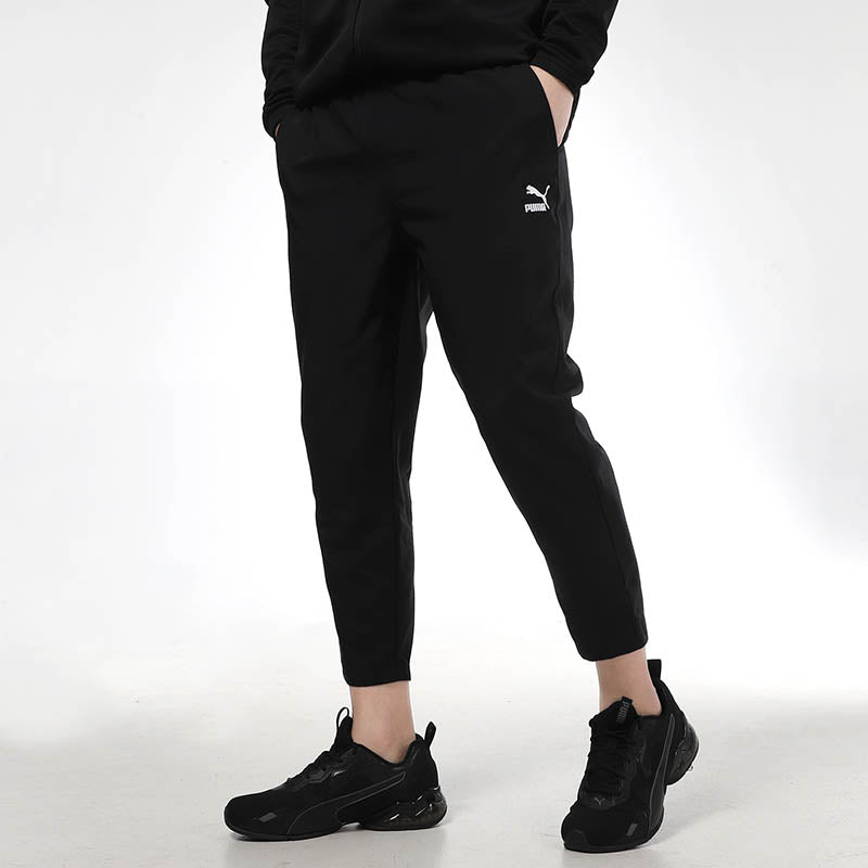 PUMA Classics Silm Tapered Pants 'Black White' 531425-01