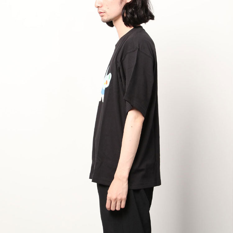 adidas originals x melting sadness Crossover Funny Logo Printing Round Neck Short Sleeve Black T-Shirt HC5937