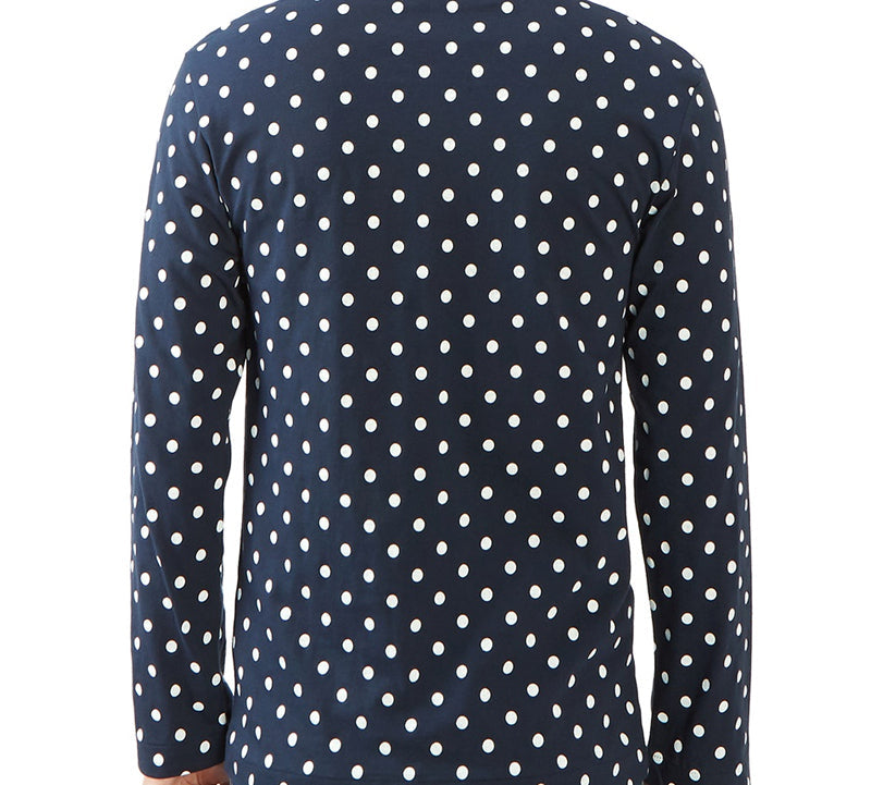COMME des GARCONS PLAY Polka dots Printing Long Sleeves Tee 'Blue' AZ-T166-051-2