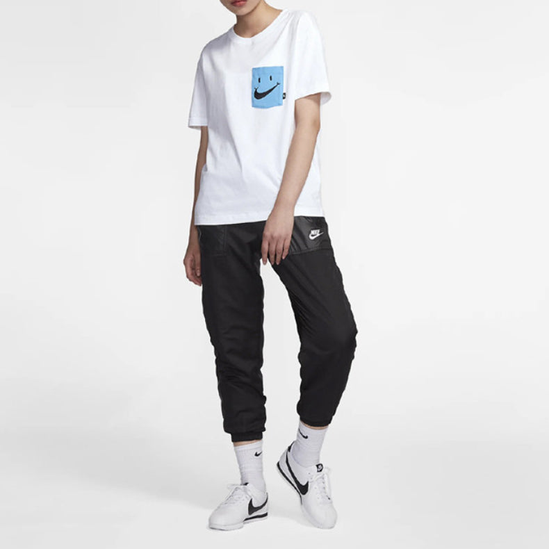 (WMNS) Nike Smiling Face Pocket Short Sleeve White CV5649-100