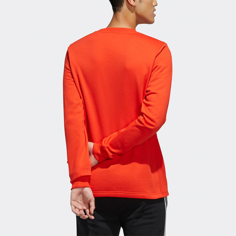 adidas neo M C+ SW Round Neck Fleece Lined Long Sleeves Pink Red Fluorescence EI4707