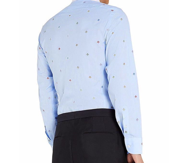 Gucci Bee Long Sleeve Shirt For Men Blue 547232-ZAADW-4930