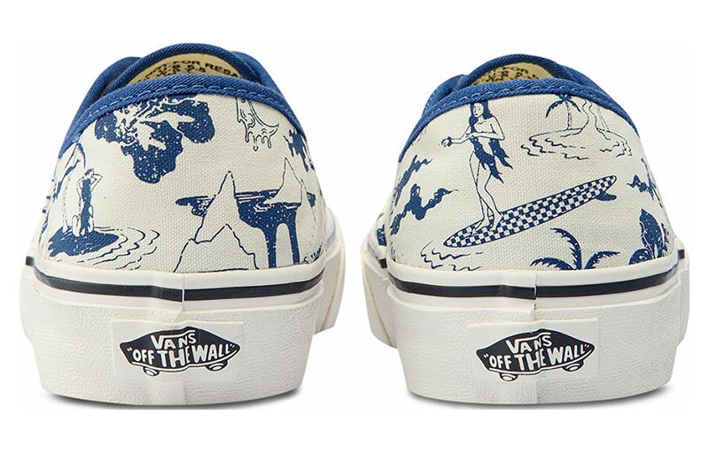 Vans Authentic Low Tops Casual Skateboarding Shoes Unisex Beige Blue VN0A5HYPAXV