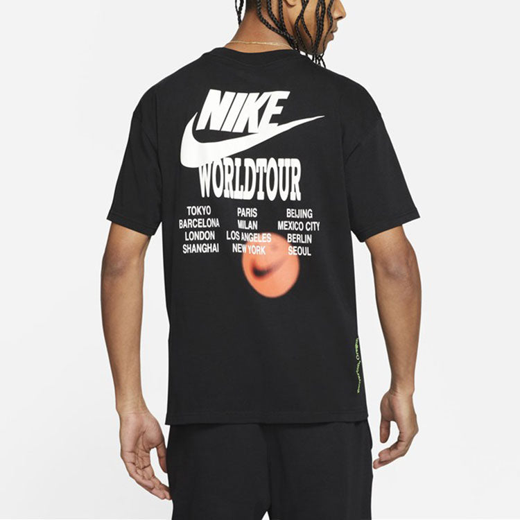 Nike World Tour Around the world Round Neck Short Sleeve Black DA0990-010