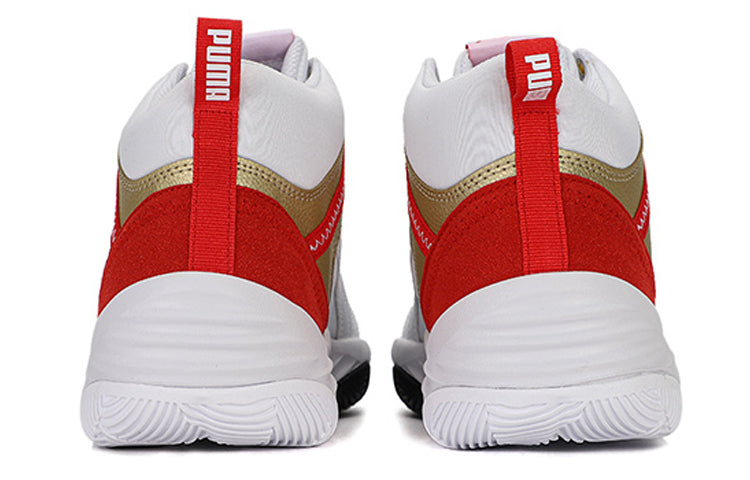PUMA Unisex Rebound Future Evo Mid-Top Black/White/Red 374899-08