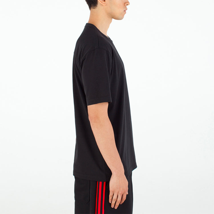 Y-3 Contrasting Colors Logo Printing Loose Short Sleeve Unisex Black GM5898
