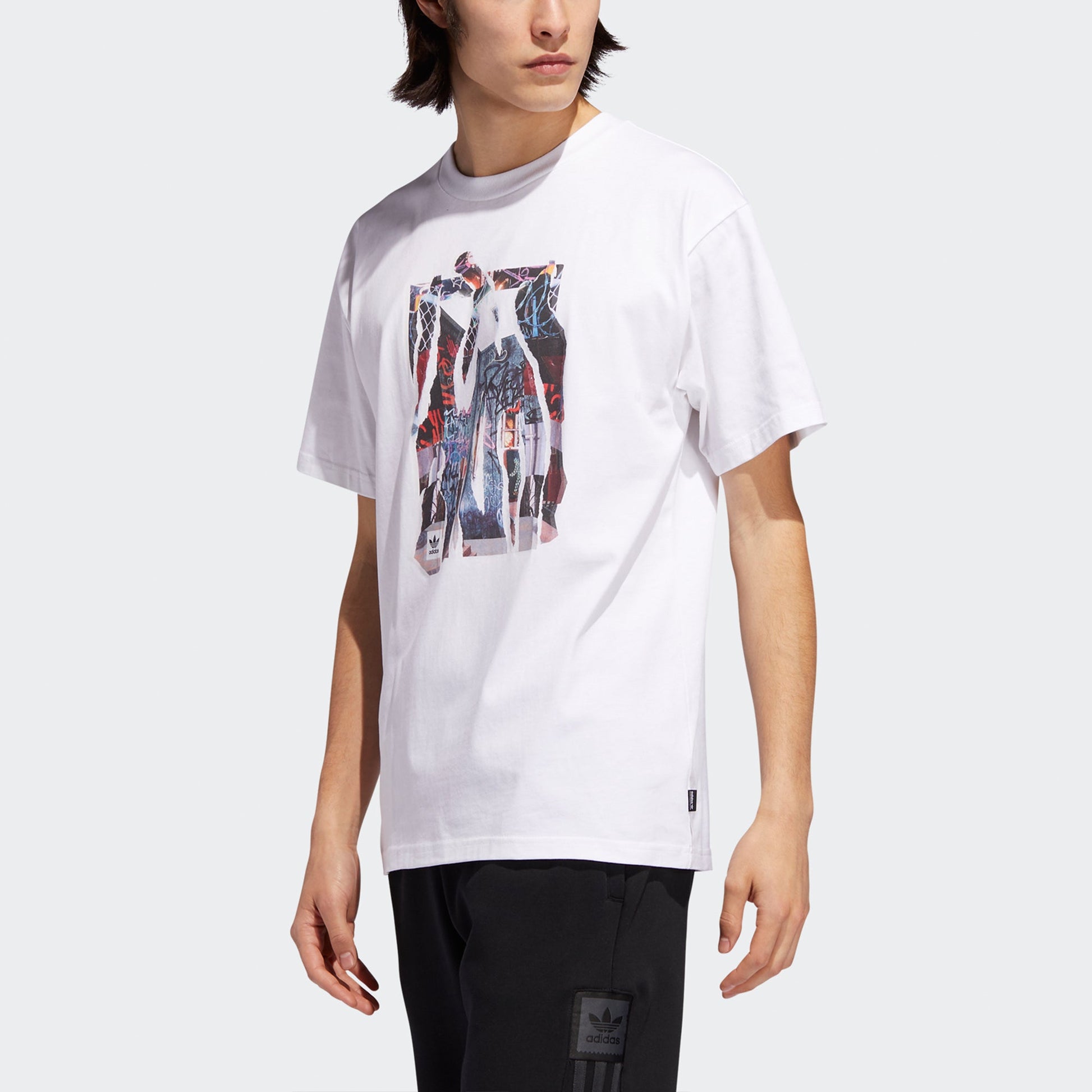 adidas originals Photo Media Tee Casual Sports Round Neck Short Sleeve White EC7359