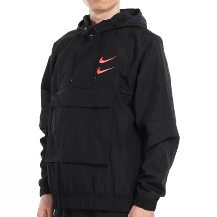 Men's Nike Swoosh Hooded Jacket Black CU3886-010