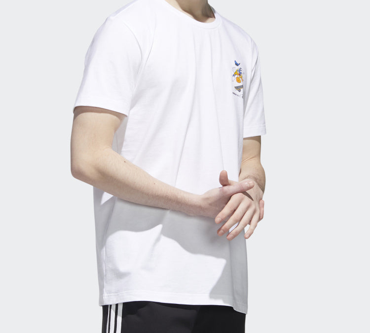 adidas neo Donald Duck Sports Round Neck Short Sleeve White GJ5644