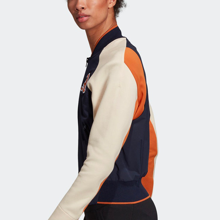 (WMNS) adidas Sports Stylish Long Sleeves Jacket Navy Blue DX8420
