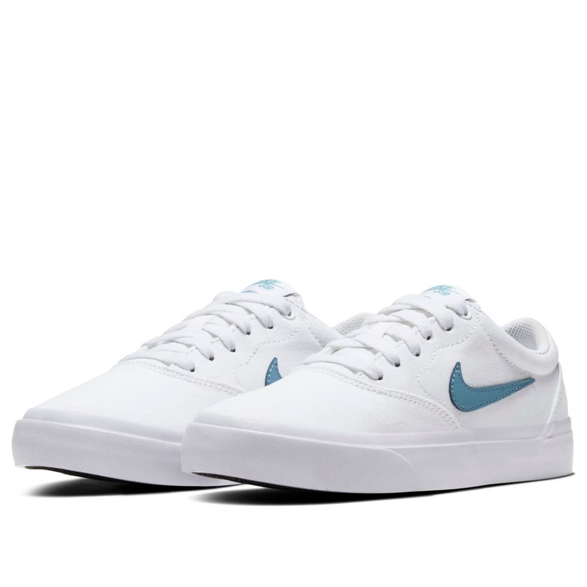 (GS) Nike SB Charge Canvas 'White Blue' CQ0260-100