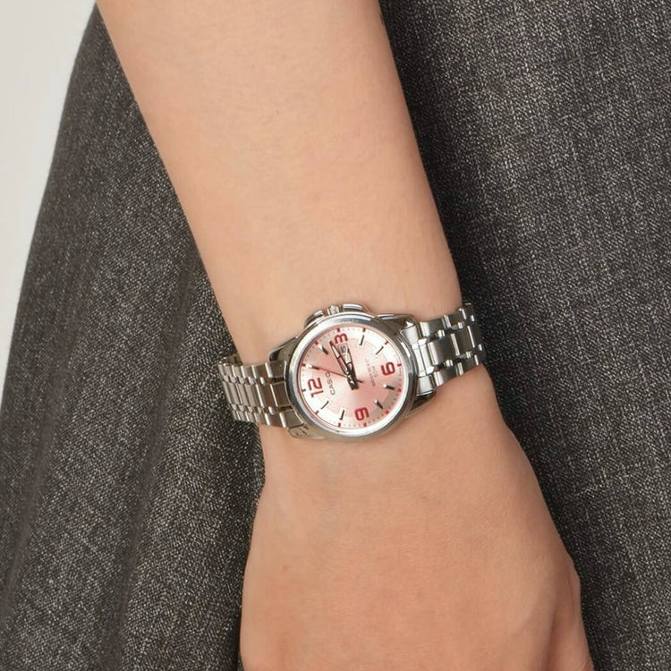 CASIO Stainless Steel Strap Pink Analog LTP-1314D-5A