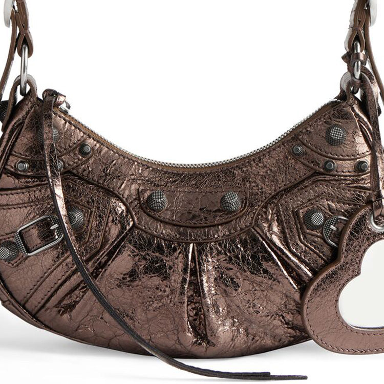 (WMNS) Balenciaga Le Cagole Xs Shoulder Bag Metallized 'Brown' 6713090GT3Y2564