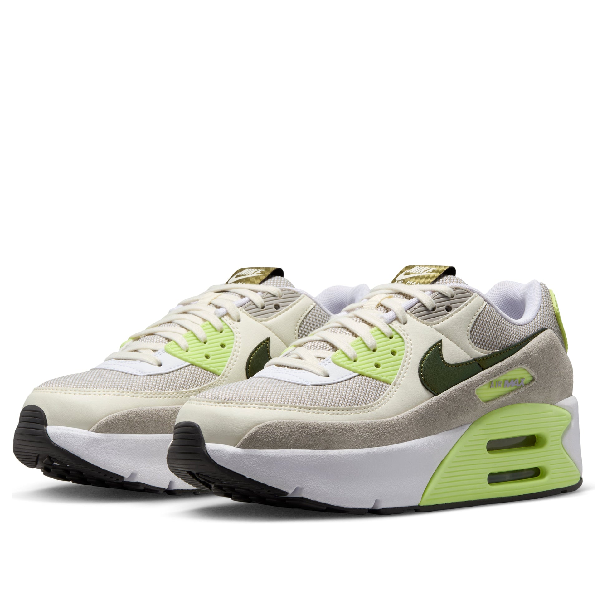 (WMNS) Nike Air Max 90 LV8 'White Pale Ivory College Gray Light Lemon Twist' IB8061-100