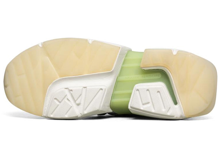 (WMNS) Skechers Split Running Shoes White/Grey/Green 69380-WMLT