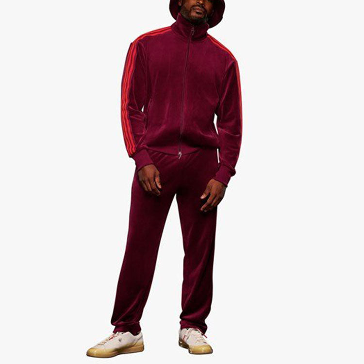adidas x IVY PARK Crossover Velvet Sports Long Sleeves Jacket Couple Style Cherry Red HN0305