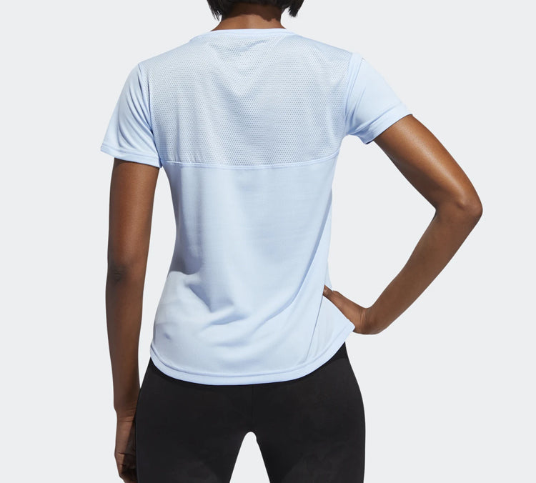(WMNS) adidas Own The Run Tee Sports Short Sleeve Light Blue DZ2268