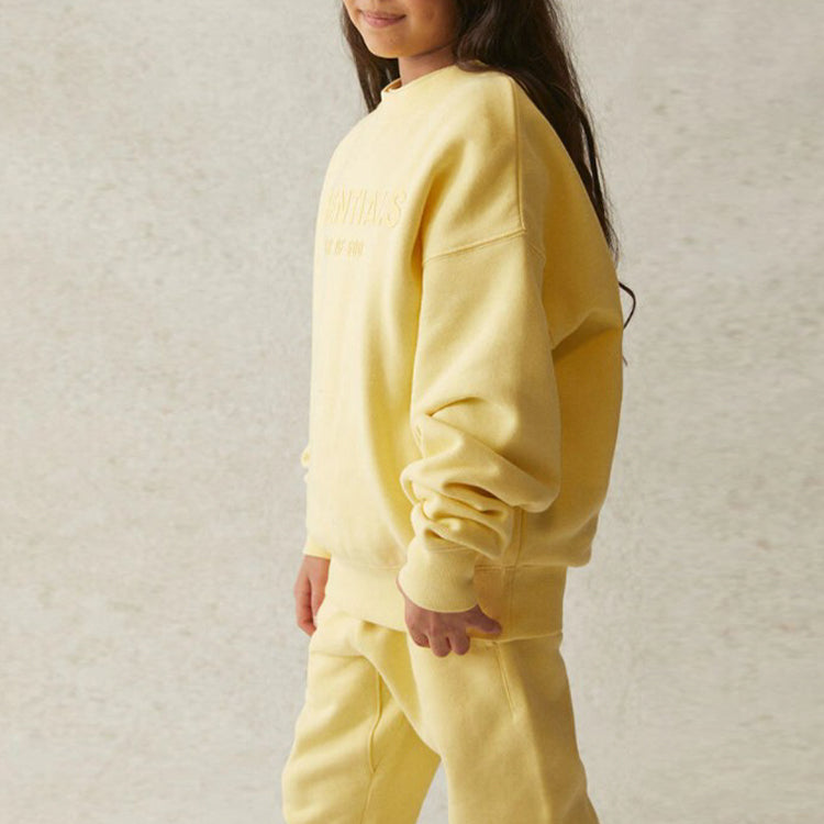 (GS) Fear of God Essentials SS21 Pull-Over Crewneck Yellow/Lemonade FOG-SS21-519