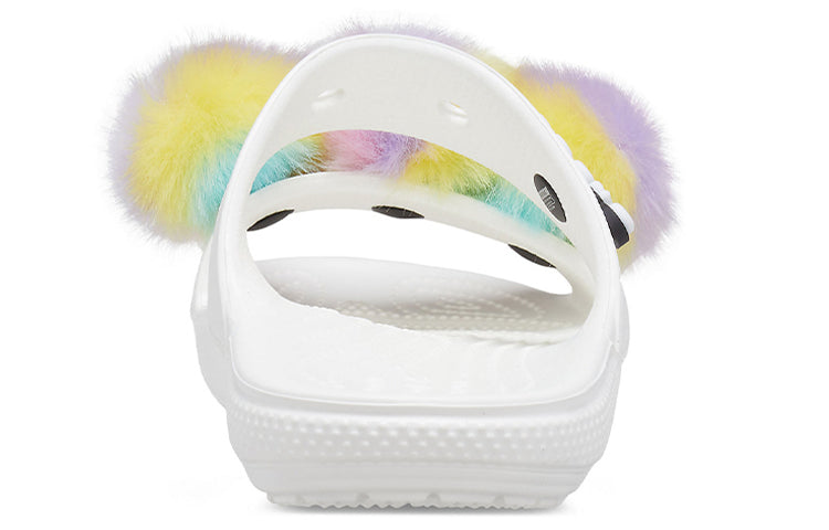 Crocs Classic Fur Sure 2 straps sandals 'White' 207405-100