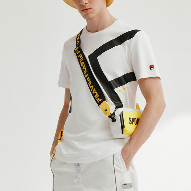 FILA Casual Sports Breathable Round Neck Pullover Short Sleeve White F11M028165G-WT