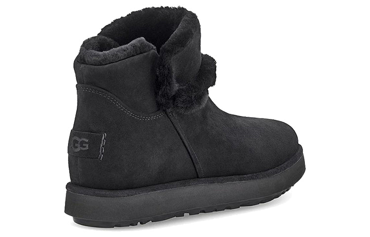 (WMNS) UGG Classic Mini Spill Seam Blvd Snow Boots Black 1108145-BLK