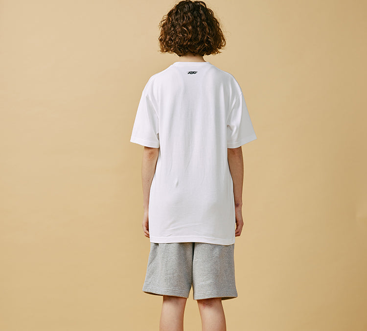 PJs Vigor Multi-Color Pattern Printing Short Sleeve Unisex White 20SSTS1031-P