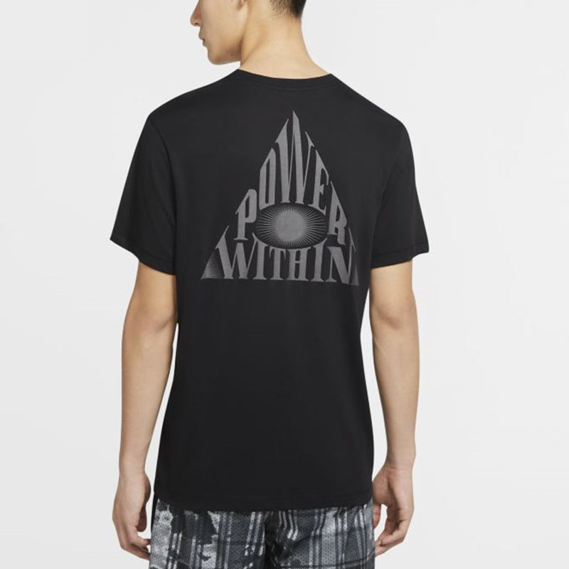 Nike MENS Dri-FIT Kyrie Logo Print Basketball Crew-neck Short Sleeve Black CV2061-010