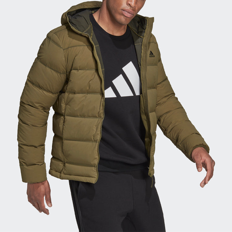 adidas Helionic S H J Outdoor Stay Warm hooded down Jacket Green GT9235