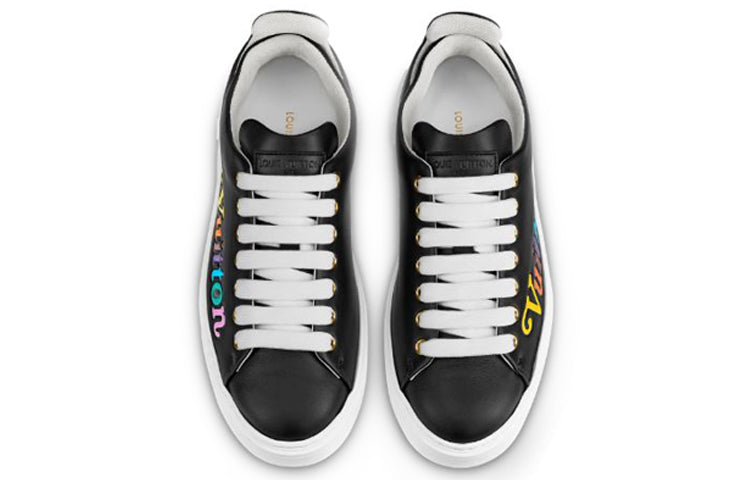 (WMNS) LOUIS VUITTON LV Time Out Vuitton Calfskin Sports Shoes Black 1A5C55