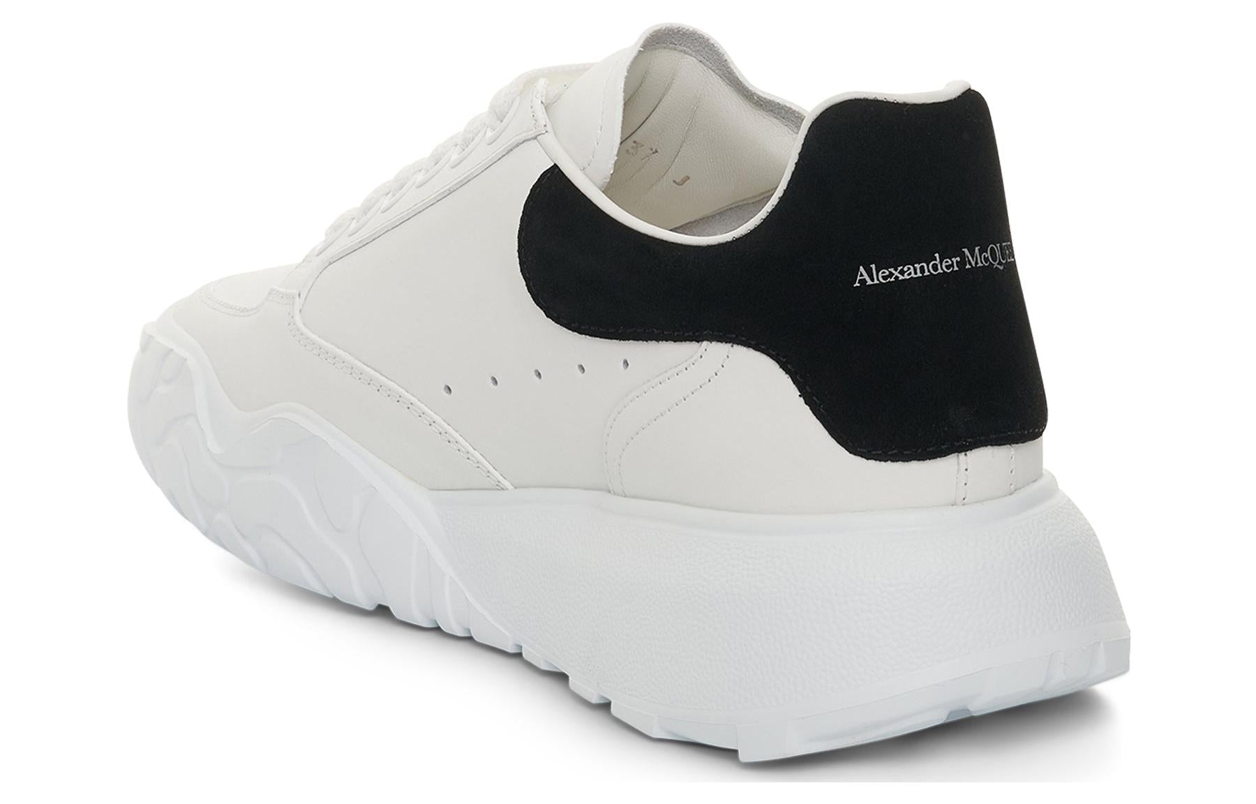 (WMNS) Alexander McQueen Oversized Court Trainer 'White Black' 633915WIA9A9061