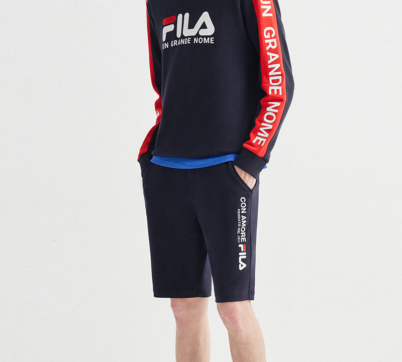 FILA Logo Alphabet Printing Sports Shorts Blue F11M028609F-NV