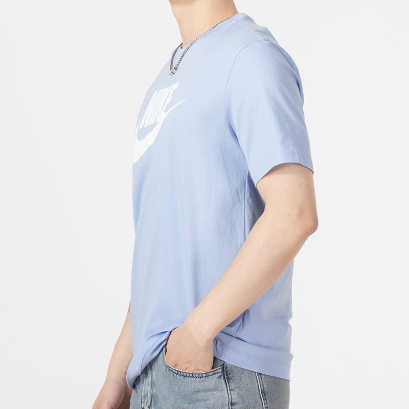 Nike Alphabet Logo Athleisure Casual Sports Round Neck Short Sleeve Blue AR5005-549